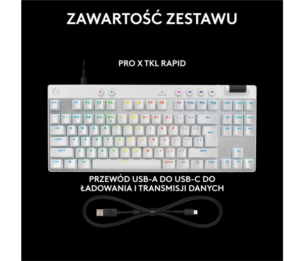 LOGITECH G PRO X TKL Rapid biały 920-013242 - 1298666 - zdjęcie 13